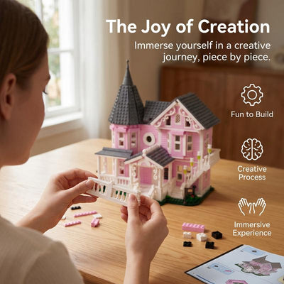 Pink Haunted Mansion Building Set