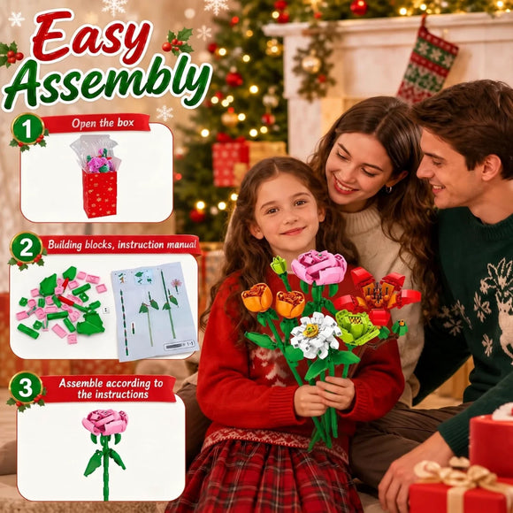Flower Bouquet Advent Calendar with colorful flower builds