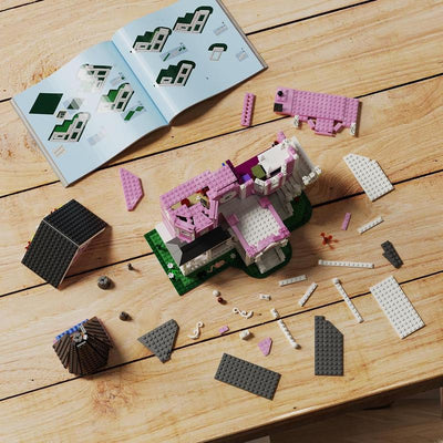 Pink Haunted Mansion Building Set