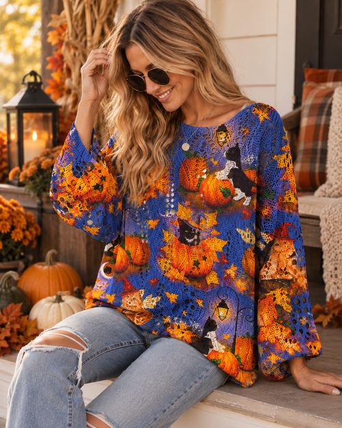 Velara™ Halloween Crochet Sweater