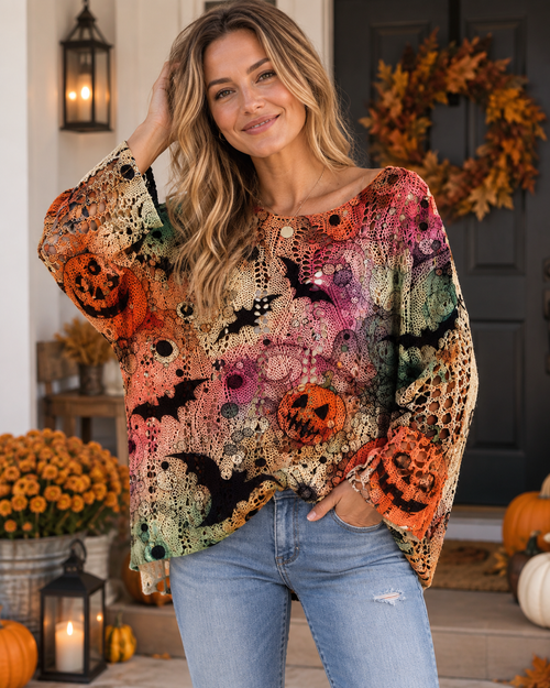 Velara™ Halloween Crochet Sweater
