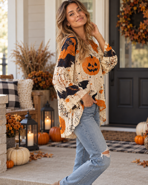 Velara™ Halloween Crochet Sweater