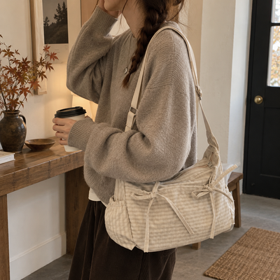 Autumn Plaid Bow Bag