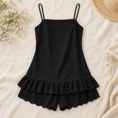 Velara™ Boho Lace Romper Dress