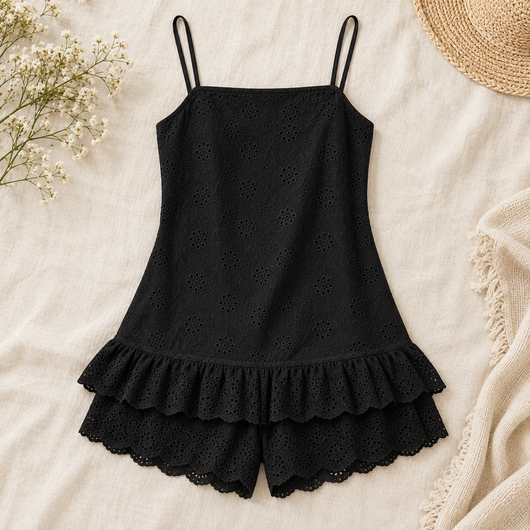 Velara™ Boho Lace Romper Dress