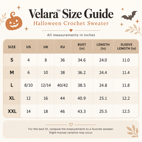 Velara™ Halloween Crochet Sweater