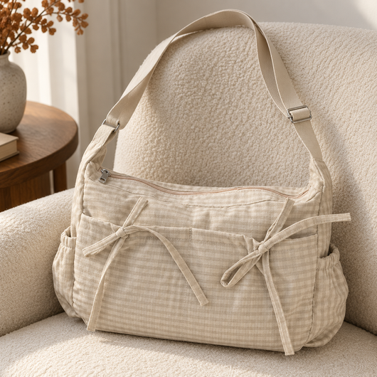 Autumn Plaid Bow Bag