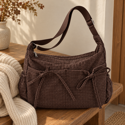 Autumn Plaid Bow Bag