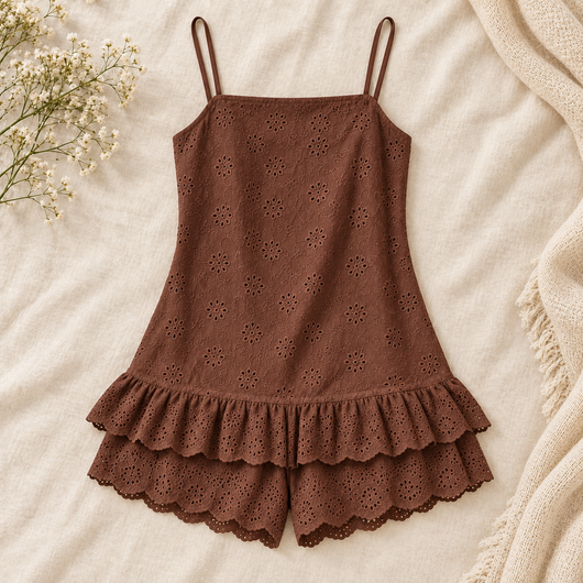 Velara™ Boho Lace Romper Dress